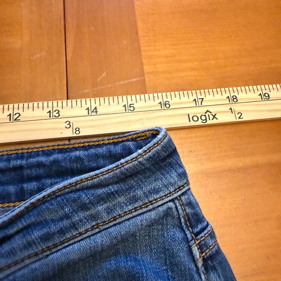 Bke Payton Jeans Straight Leg Women’s 28x23 Crop Med Wash Distressed Casual - Picture 9 of 12